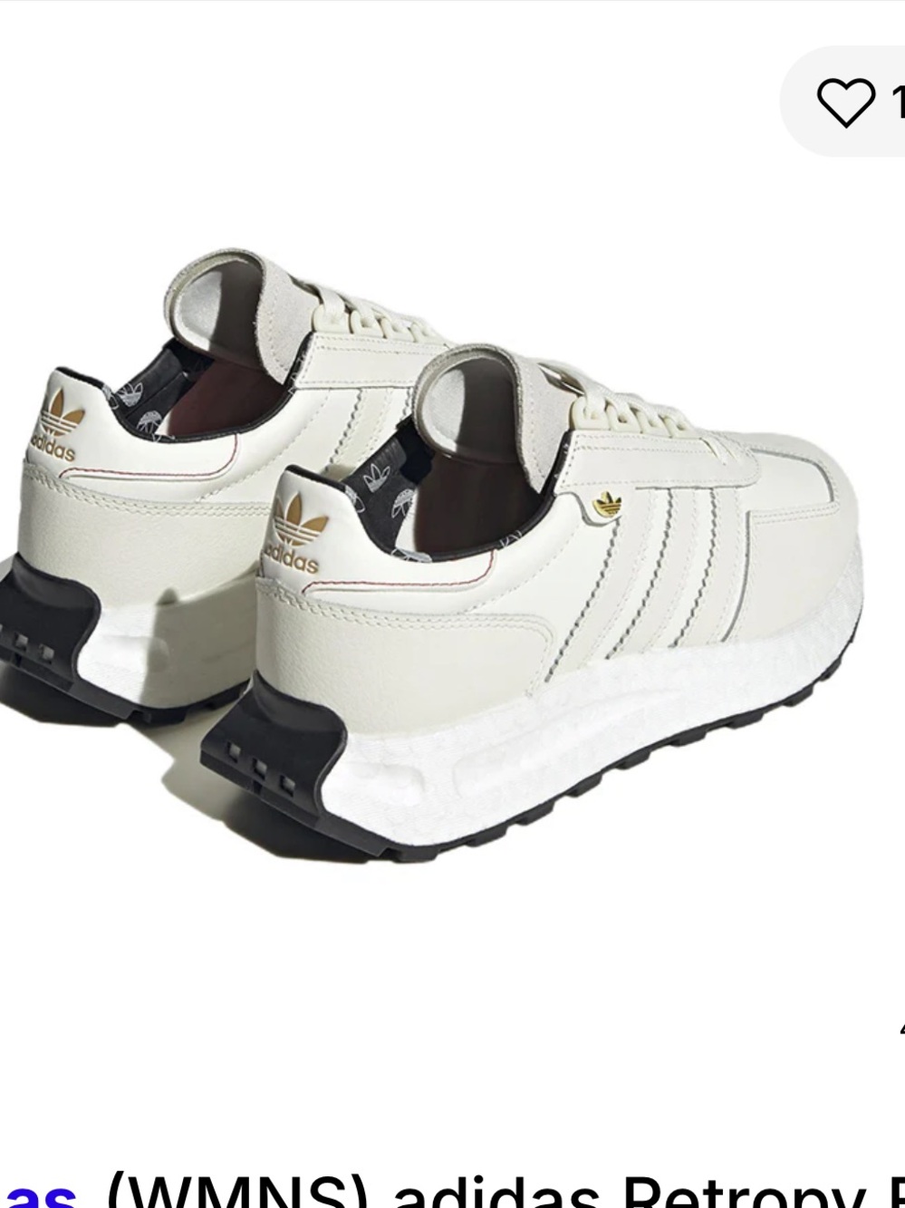 adidas Retropy E5 Women's Sneakers - Off White / Gold - Picture 5 of 13